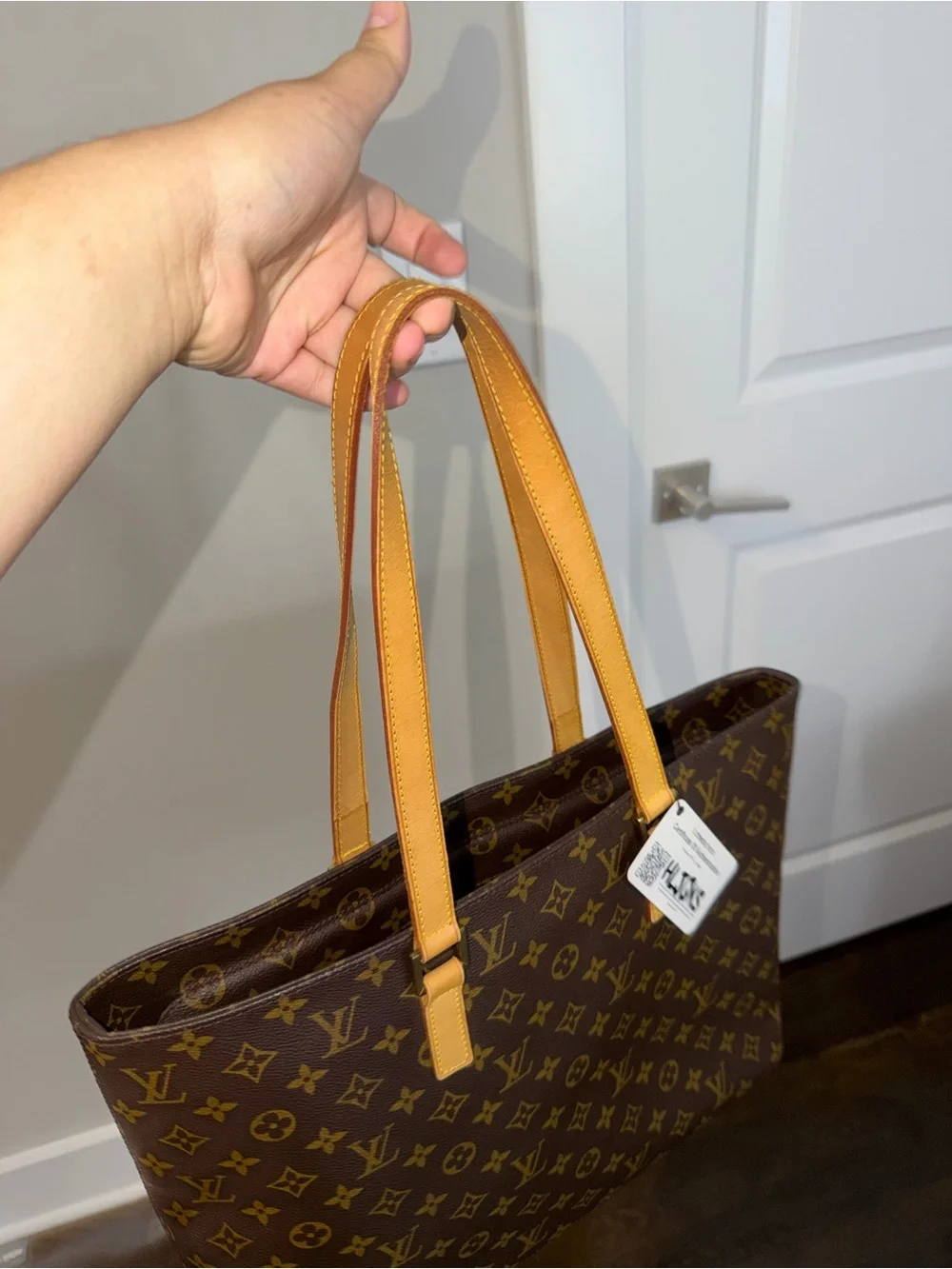 Louis Vuitton Monogram Tote with Yellow Leather Handles